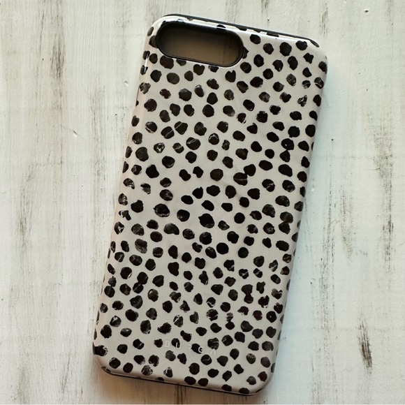 BURGA-IPhone 7p/8p Case-Hybrtd 2-layer hard shell+silicone-Dots-EUC - Picture 1 of 3